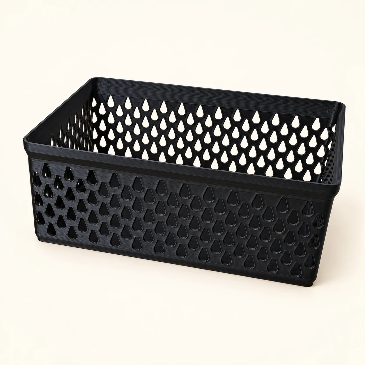 Black Modular Stackable Storage Basket