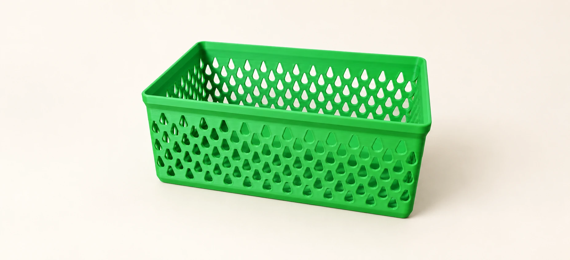 Green Modular Stackable Storage Basket