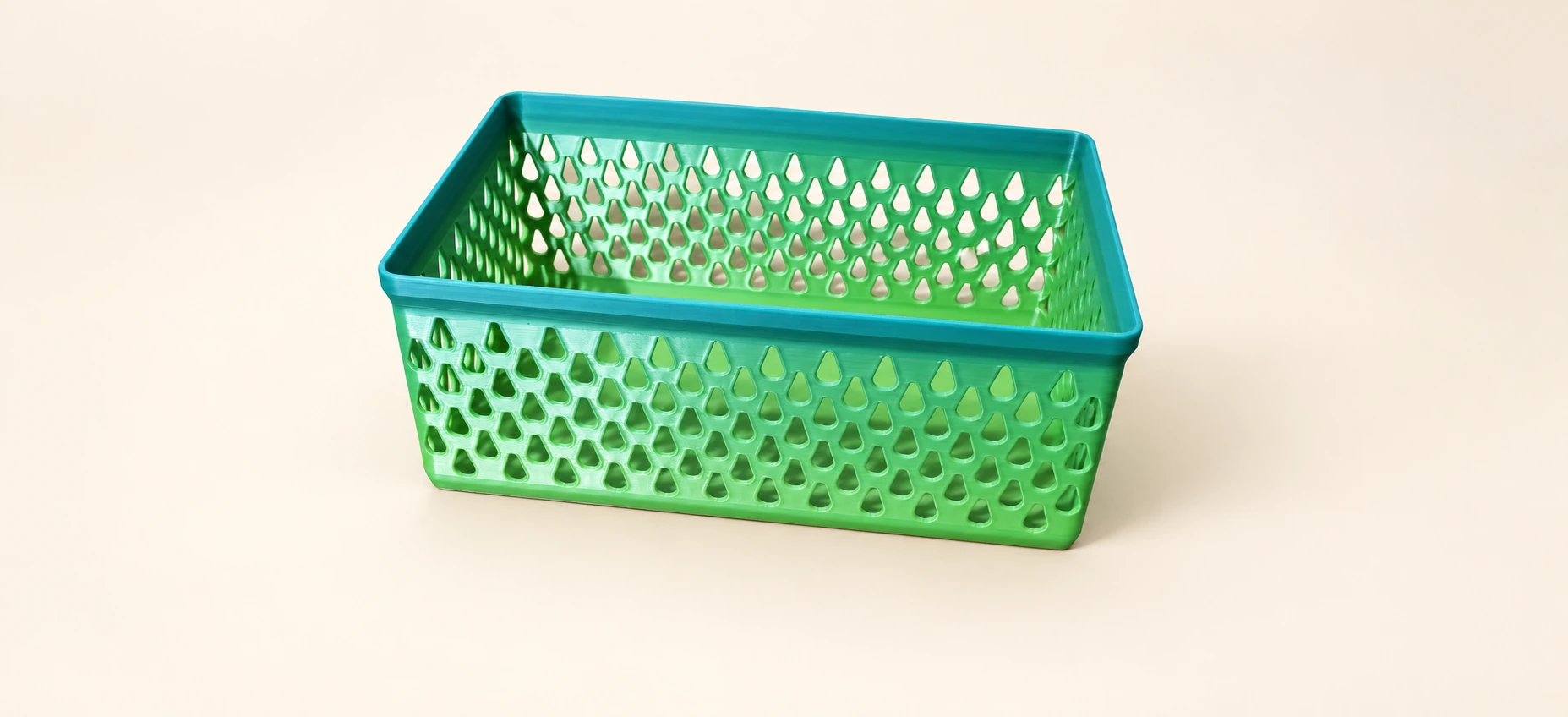 Green & Teal Mix Modular Stackable Storage Basket