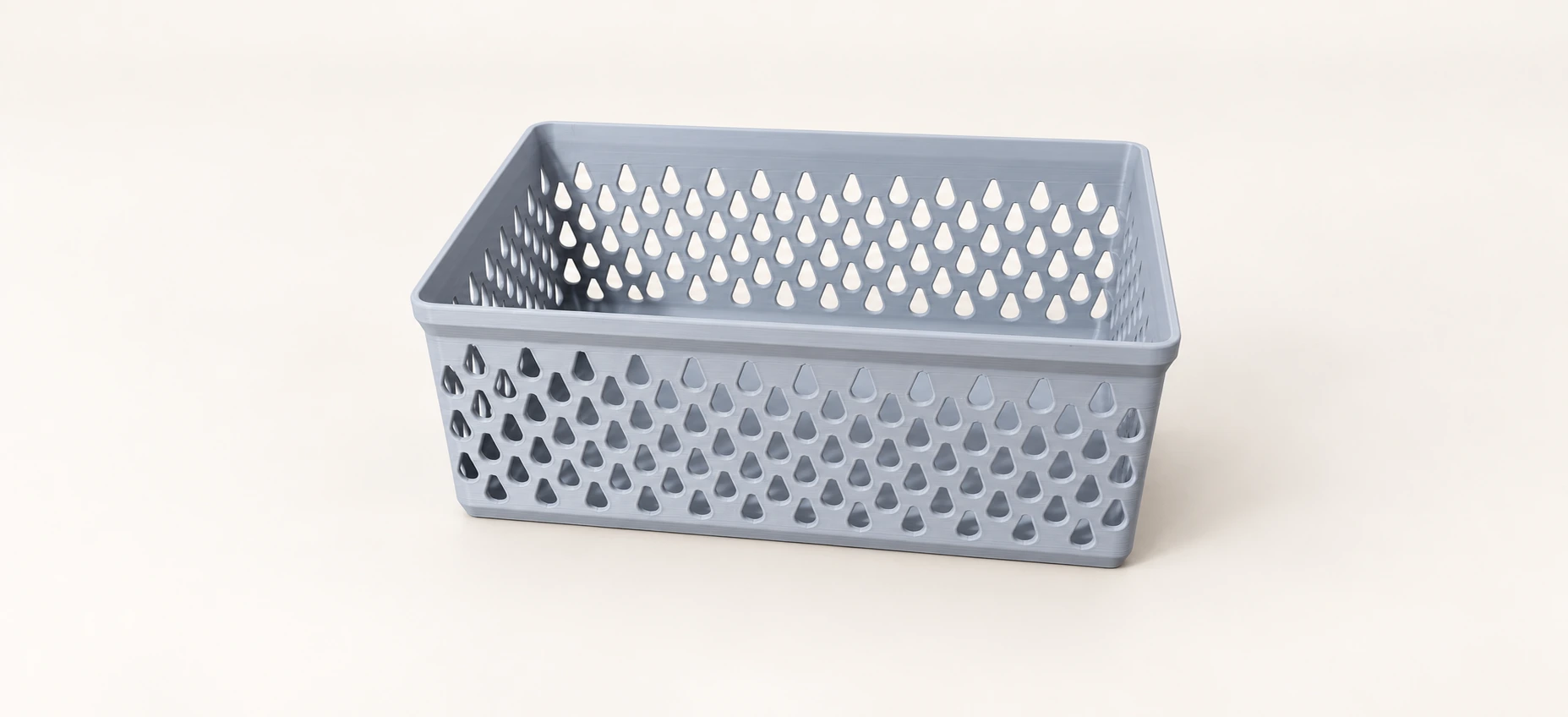 Grey Modular Stackable Storage Basket