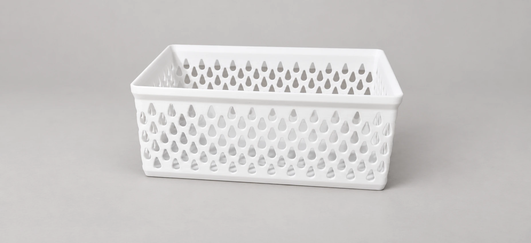 White Modular Stackable Storage Basket